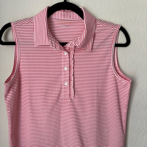 Tory Burch red Sleeveless Fitted Polo Tank - Picture 4 of 6